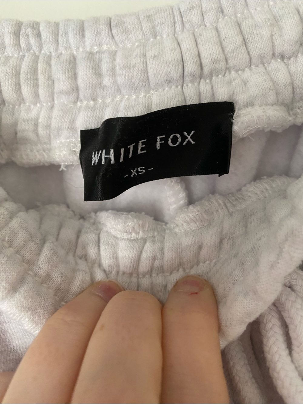 White Fox Boutique Light Gray Sweatpants with Pink Logo - Picture 5 of 5